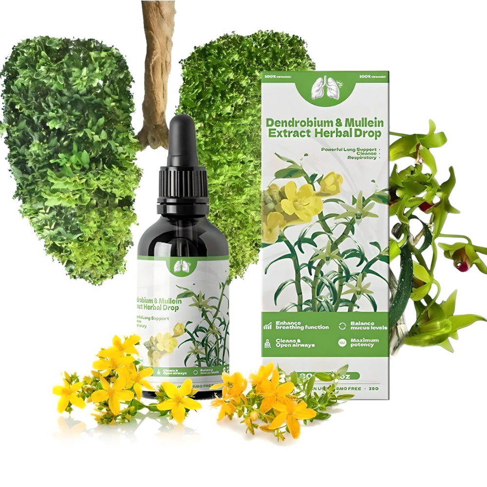 Lung Aid™ Dendrobium & Mullein Extract: Powerful Lung Support, Respiratory Cleanse & Repair.