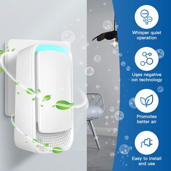 Lung Aid™ VitalBreathe Plug-In Ionizer:  Breathe Cleaner, Safer Home Air