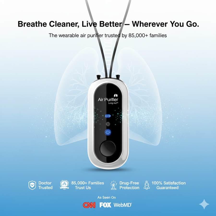 Lung Aid™ VitalBreathe Ionizer: Breathe Cleaner Air Instantly!