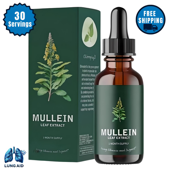 Lung Aid™ Mullein + Chlorophyll Organic Non-GMO Extract              .