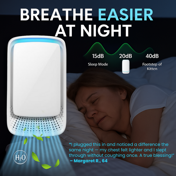 Lung Aid™ VitalBreathe Plug-In Ionizer:  Breathe Cleaner, Safer Home Air