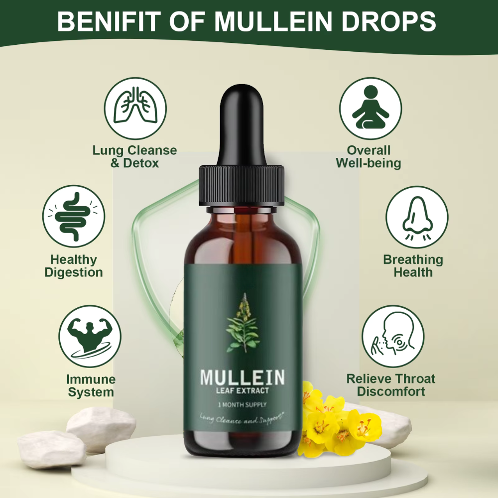 Lung Aid™ Mullein + Chlorophyll Organic Non-GMO Extract              .