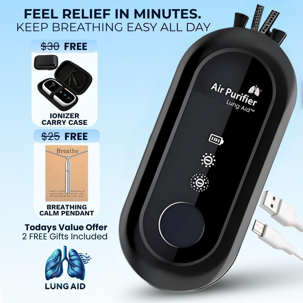 Lung Aid™ VitalBreathe Ionizer: Breathe Cleaner Air Instantly!